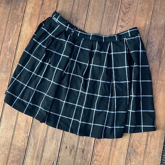 Hot topic vintage 90s black mini skirt goth dark academia size large - Picture 1 of 6
